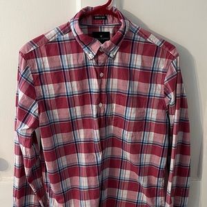 MEN’S AMERICAN EAGLE LONG SLEEVE PLAID SHIRT